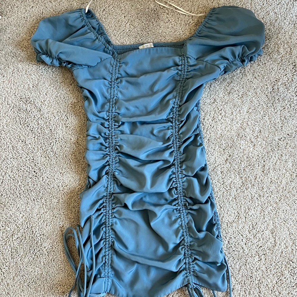 Love Tree Blue Smocked Dress